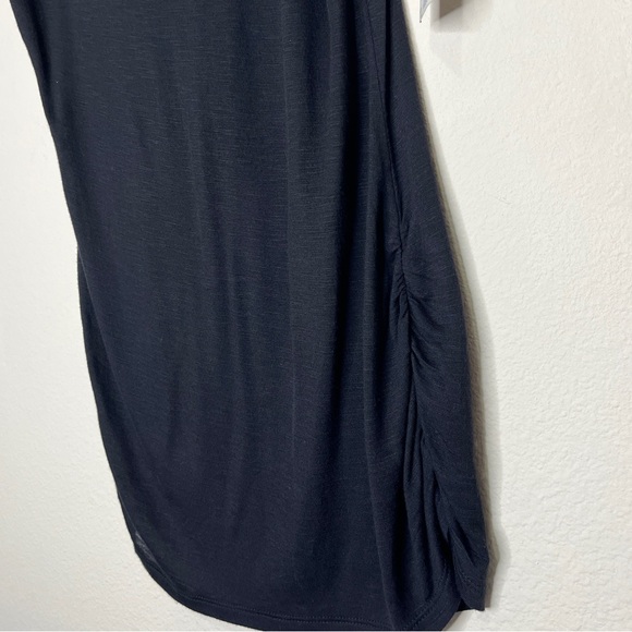 Y2K INC Rhinestone Cold Shoulder Ruched Side Colorblock Mini Dress Pink Black MP - Picture 6 of 15